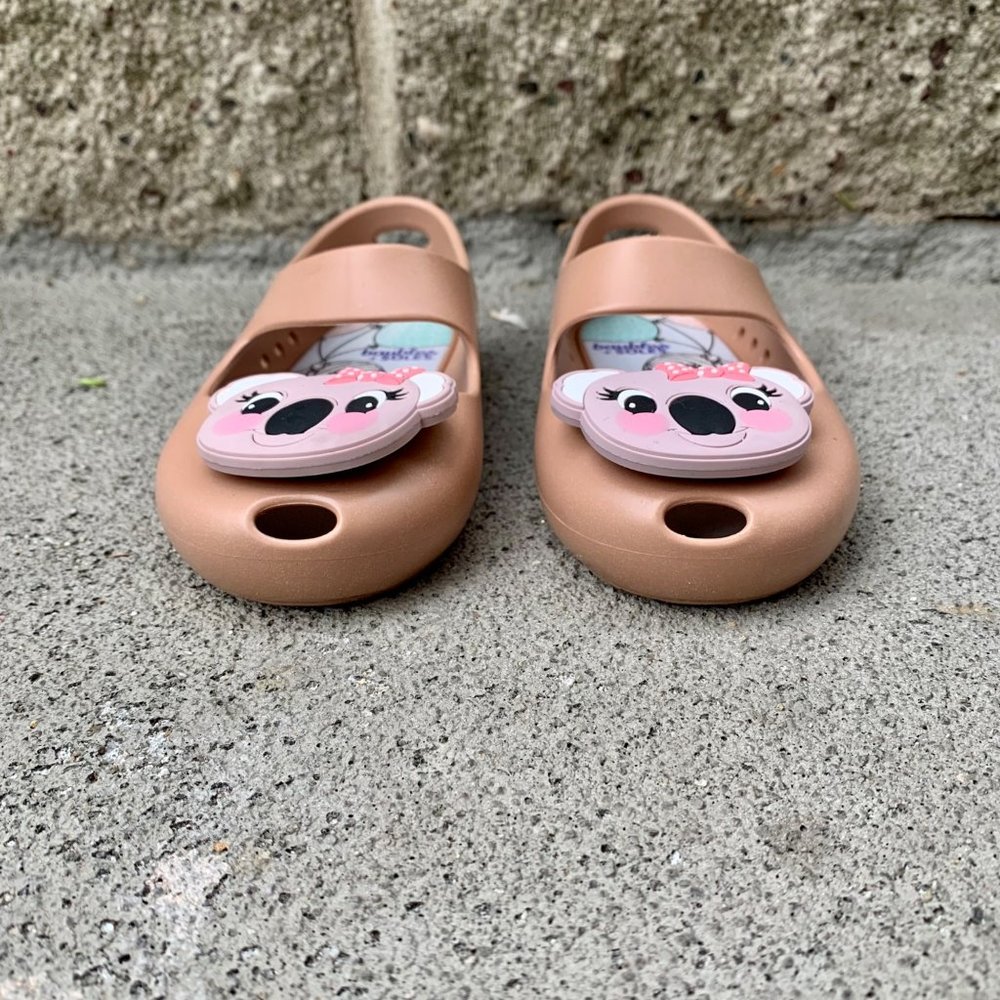 BAUBLES + SOLES Girls Koala Jelly Shoes 10 27 Mauve Pink Mary Jane Toddler Girl - Picture 3 of 9
